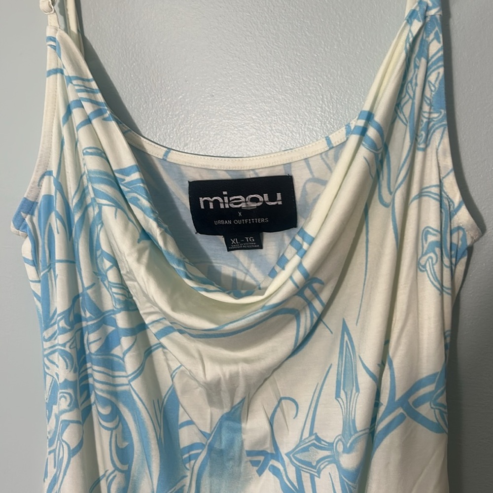 Miaou Sky Blue and Cream Mini Dress - Picture 4 of 13